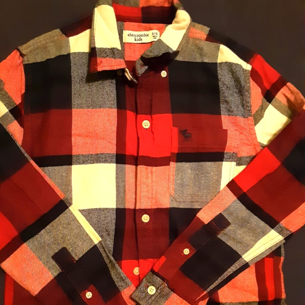 Boys flannel plaid shirt